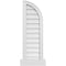 Ekena Millwork Quarter Round Top Right Surface Mount PVC Gable Vent w/ 2"W x 2"P Brickmould Sill Frame, 12"W x 38"H GVPQR12X3803SN - alternate 1